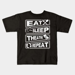 'Eat Sleep Theatre Repeat' Awesome Music Gift Kids T-Shirt